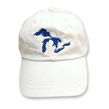 Great Lakes Embroidered Ball Cap - White