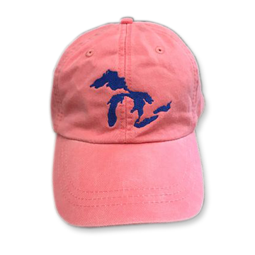 Great Lakes Embroidered Ball Cap - Coral