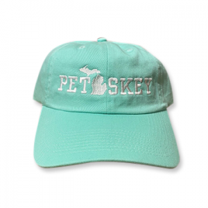Petoskey Hat - Aqua Embroidered Michigan Lower Peninsula