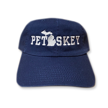 Petoskey Hat - Navy Embroidered Logo Michigan
