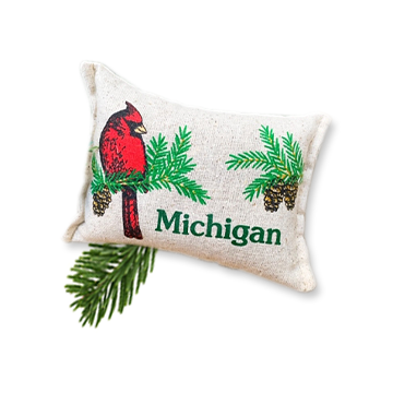 Balsam Fir Pillow - Michigan Cardinal