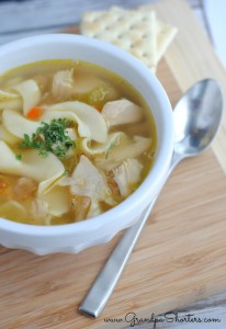 Easy to make slow cooker chicken noodle soup