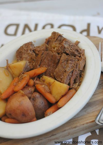Slow Cooker Beef Pot Roast Grandpa Shorter's Recipe Winter Comfort Food 