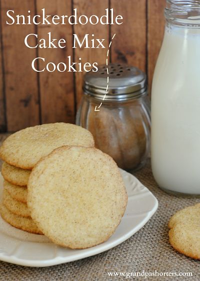 Snickerdoodle Cake Mix Cookie Recipe Grandpa Shorter's 