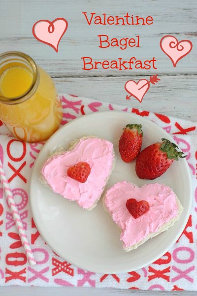 Grandpa Shorter's Valentines Day Recipe Bagel Breakfast Food Kids 