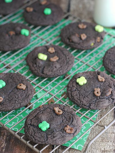 Chocolate Leprechaun Cookies