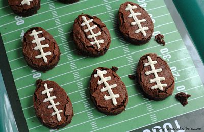Grandpa Shorter's Touchdown Football Brownies Snack Treat Game Day 