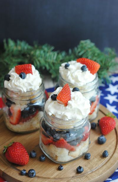 Red, White and Blue Trifle