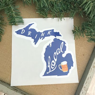 Drink Local Michigan Decal Sticker