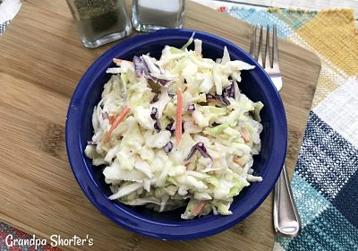 Grandpa Shorter's Easy Summer Coleslaw