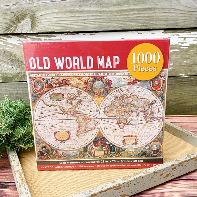Old World Map Puzzle at Grandpa Shorter's in Petoskey, MI