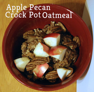 Apple Pecan Crock Pot Oatmeal