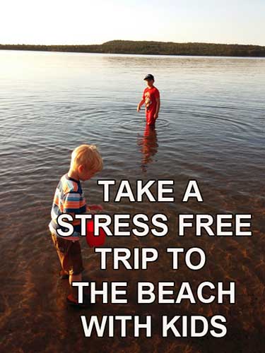stress free trip to beach with kids