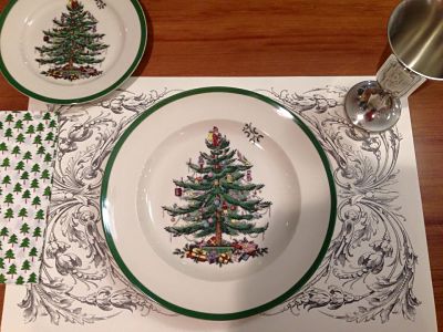 Holiday table décor and entertaining made simple using paper placemats.