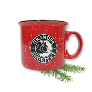 Grandpa Shorters Camper Camp Mug Coffee Tea Soup Bear Logo Red