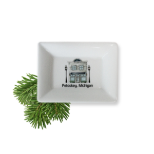 Ceramic Dish Small Petoskey, Michigan Store Front_Grandpa Shorter's
