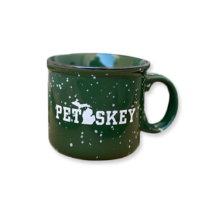 Petoskey Michigan Camp Style Mug - Green