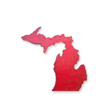 Michigan Magnet - Red
