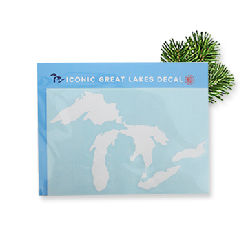 Iconic Great Lake Decal White Front