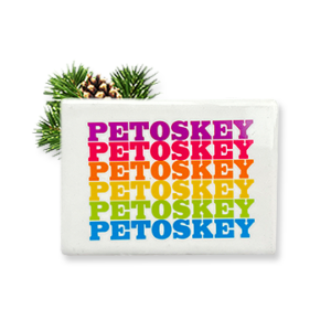 Petoskey Graphic Magnet (Purple-Blue)