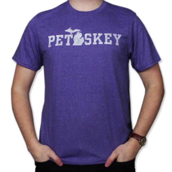Petoskey Michigan T-Shirt - Heather Purple
