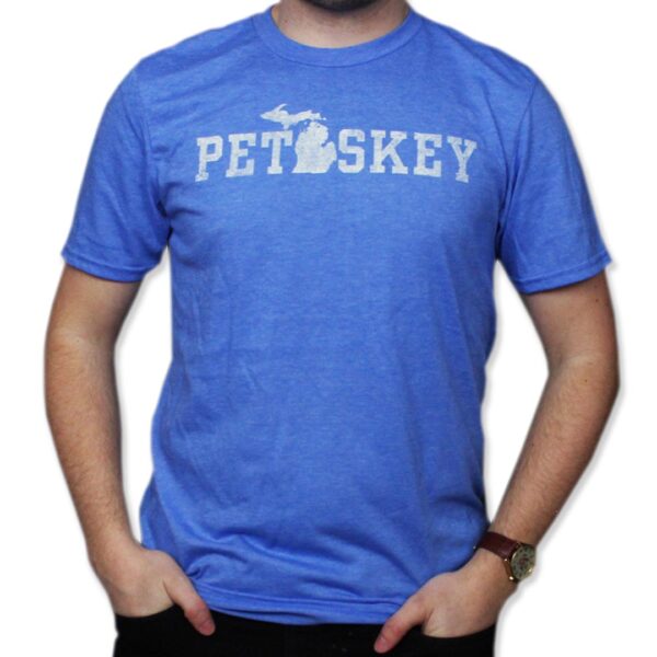 Petoskey Michigan T-Shirt - Heather Royal