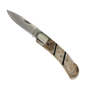 Petoskey Stone Pocket Knife Black Stripes