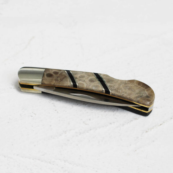 Petoskey Stone Pocket Knife - Black Stripes - Image 3