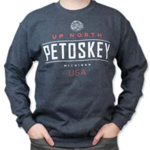 Up North Petoskey Michigan Sweatshirt - Dark Gray