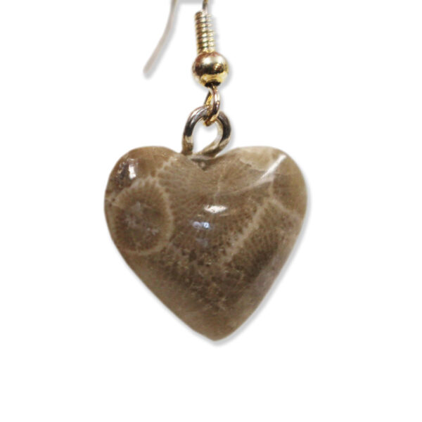 Petoskey Stone Heart Earrings 2