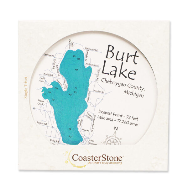 Burt Lake Coaster Stone Trivet