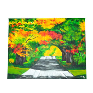 tunnel of trees painting