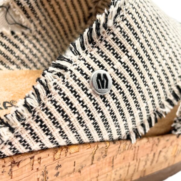 Minnetonka - Posey Black-Natural Stripe Sandals 4