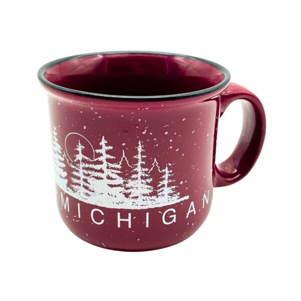 Michigan Campfire Mug - Burgundy