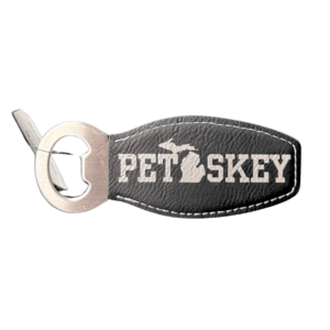 Black & Silver Petoskey Bottle Opener Magnet