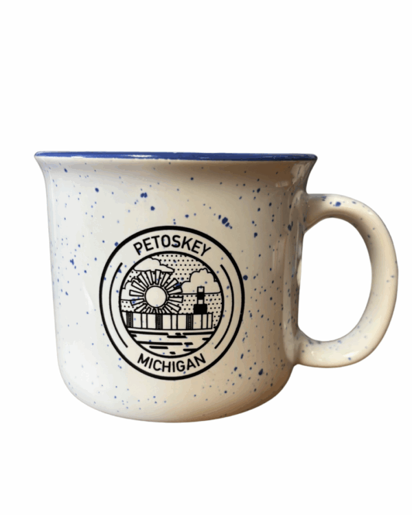 Petoskey Michigan Speckled Lighthouse Mug
