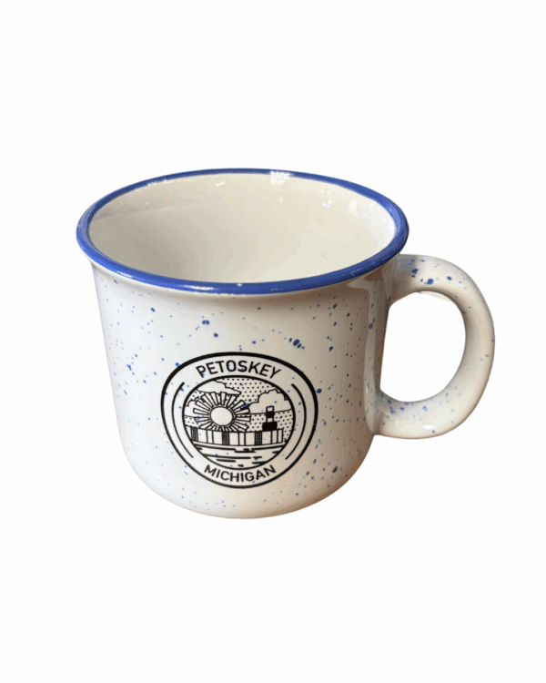 Petoskey Michigan Speckled Lighthouse Mug
