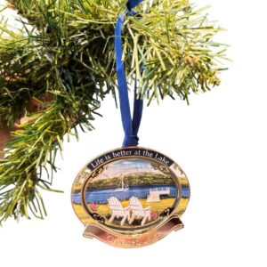 Crooked Lake 24kt Gold Ornament
