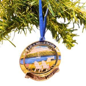 Walloon Lake 24kt Gold Finished Ornament