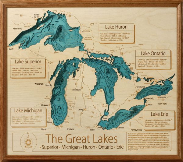 Great Lakes 3D Depth Map