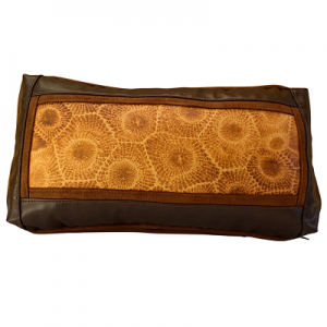 Petoskey Stone Leather Pillow